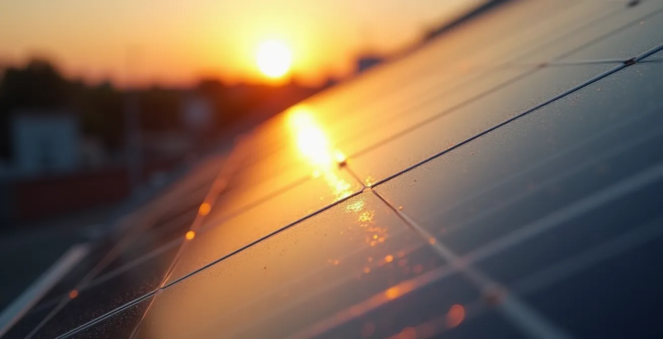 Einfamilienhaus mit Solarpanels und Batteriespeicher für teilweise Energieautarkie