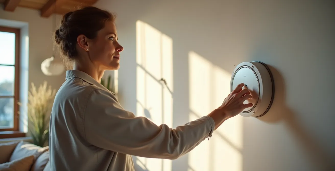 Dezentrale Lüftungsgeräte in modernem Effizienzhaus installiert