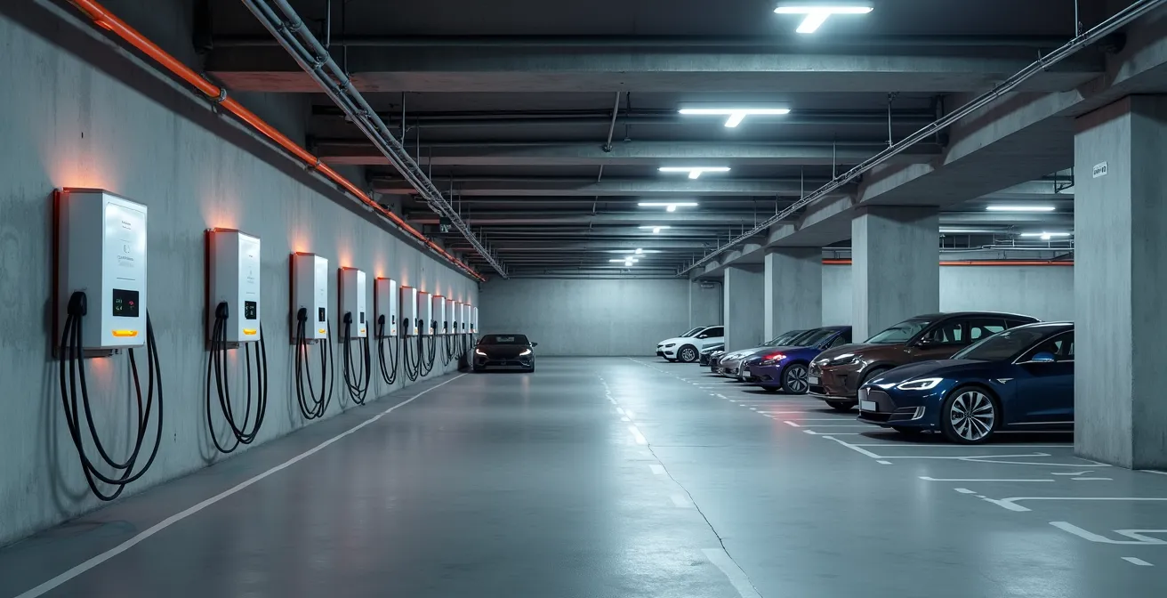 Visualisierung eines dynamischen Lastmanagements in einer Tiefgarage