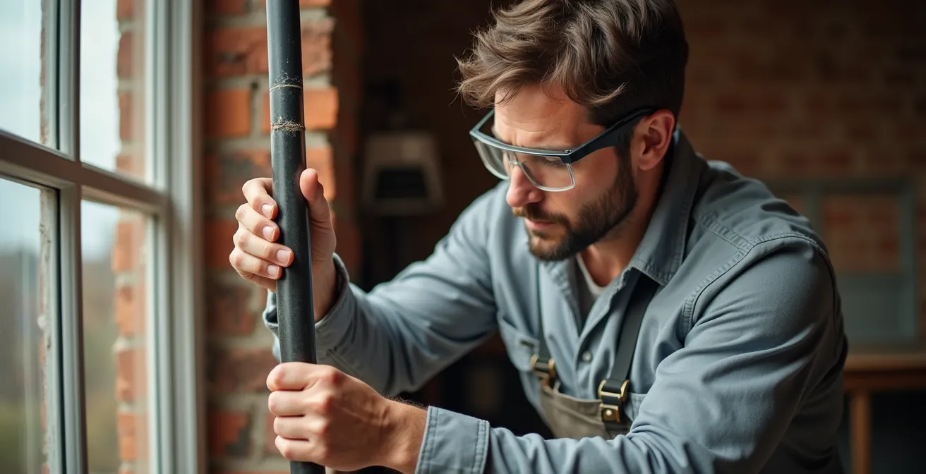 Fachgerechte Kernbohrung mit luftdichtem Anschluss zur Vermeidung von Wärmebrücken