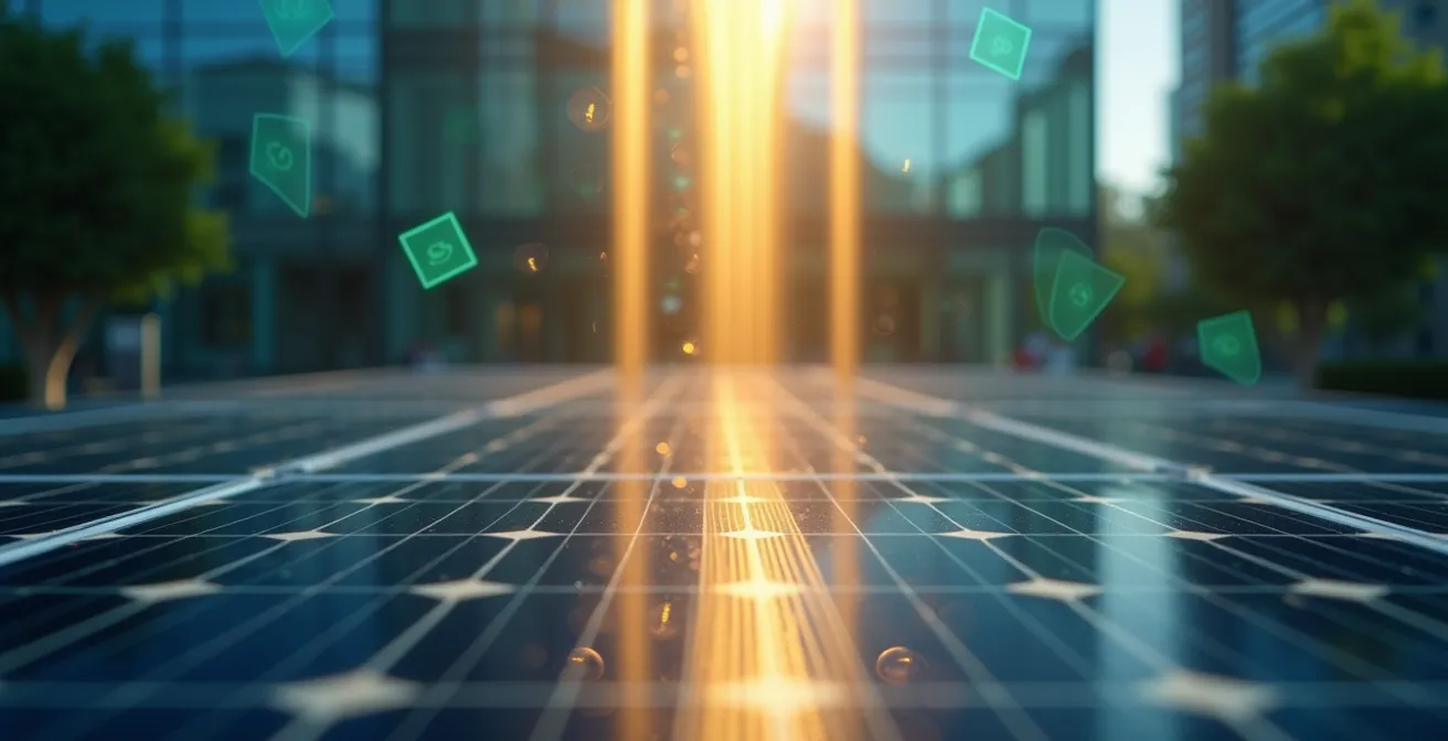 Schematische Darstellung einer Non-Recourse-Projektfinanzierung für Solarparks