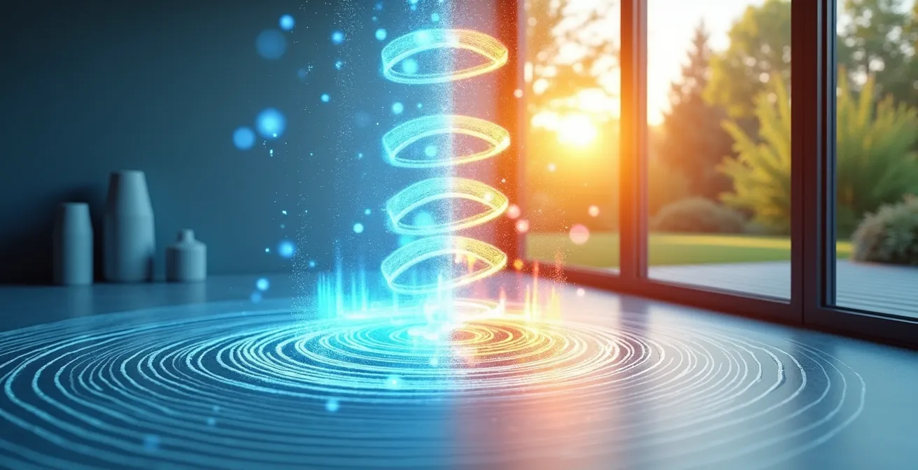 Passive Kühlung durch Erdwärme im Sommer mit Regeneration des Erdreichs