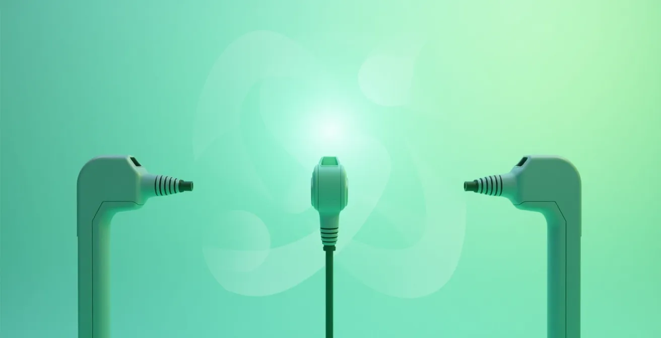 Abstrakte Darstellung des THG-Quotenhandels mit grünen Energiesymbolen