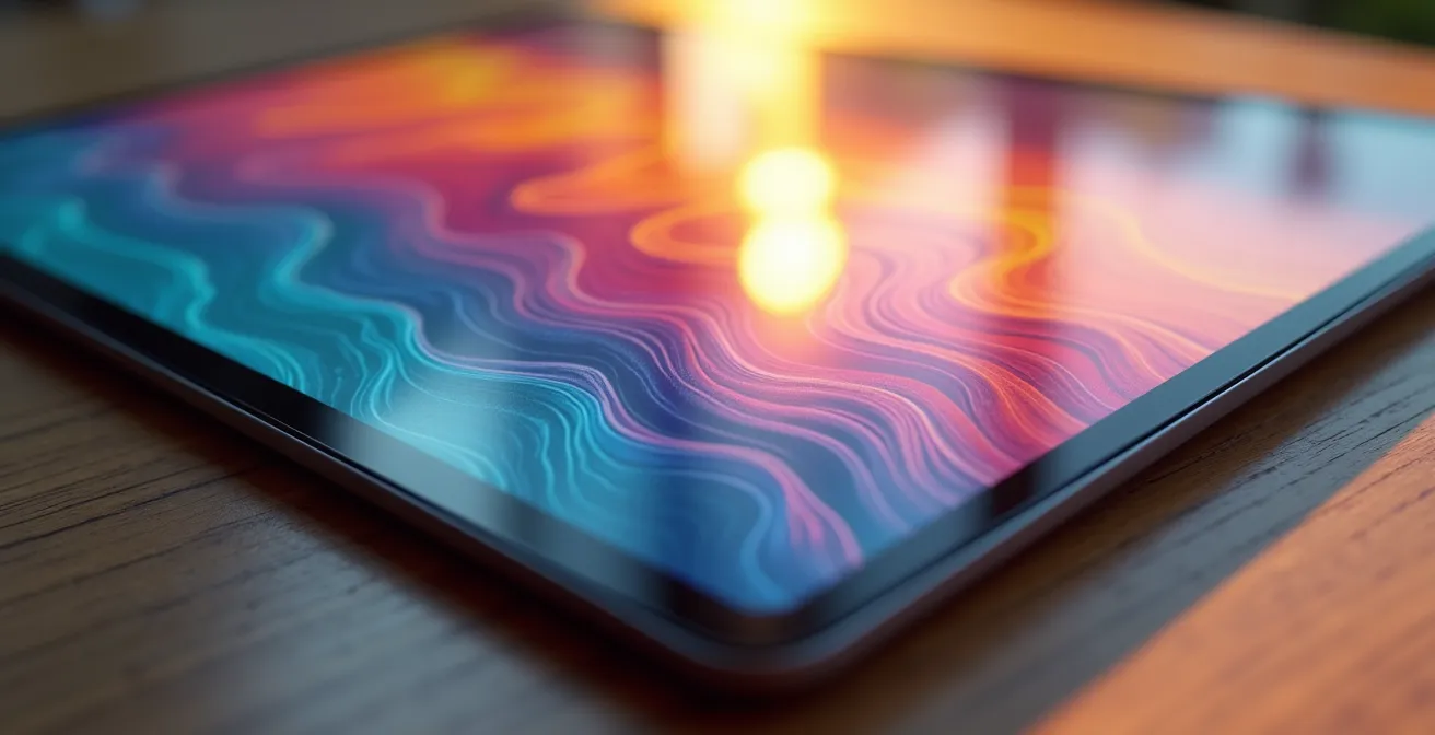 Grafische Darstellung typischer Verbrauchsmuster im Tagesverlauf auf einem Tablet